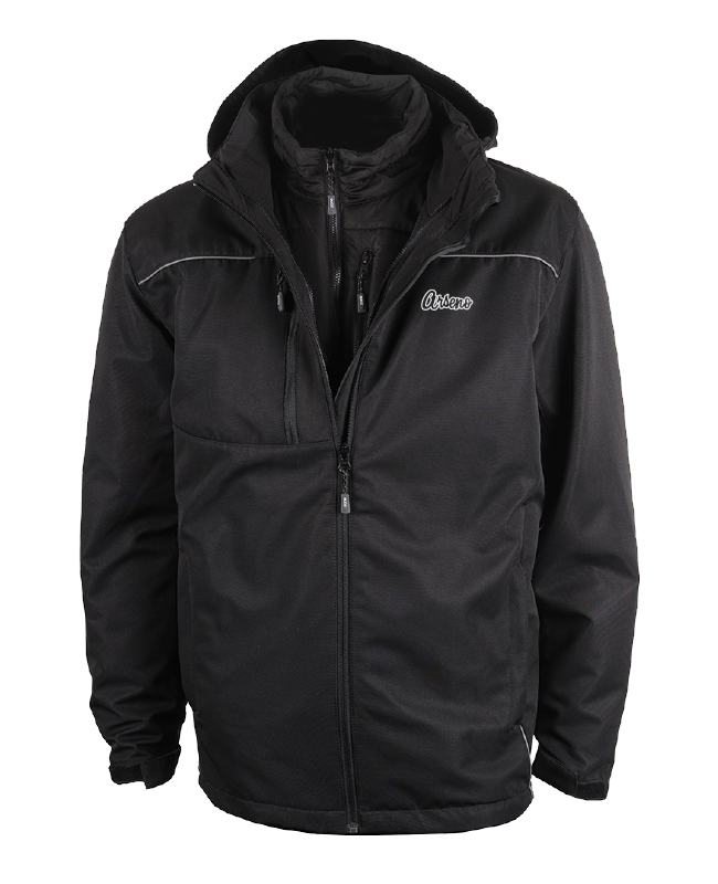 ARSENO DÉMO - A1234M manteau d'hiver 3 en 1 Everest homme (NOIR) - BR. 13075 (AVG) (SUR LES 2 COUCHES)