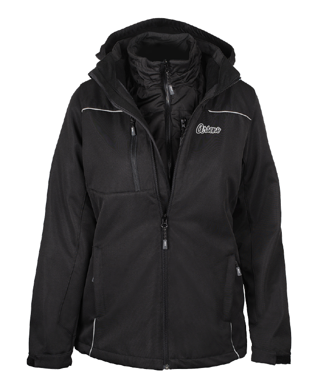 ARSENO DÉMO - A1235W manteau d'hiver 3 en 1 Everest femme (NOIR) - BR. 13075 (AVG) (SUR LES 2 COUCHES)